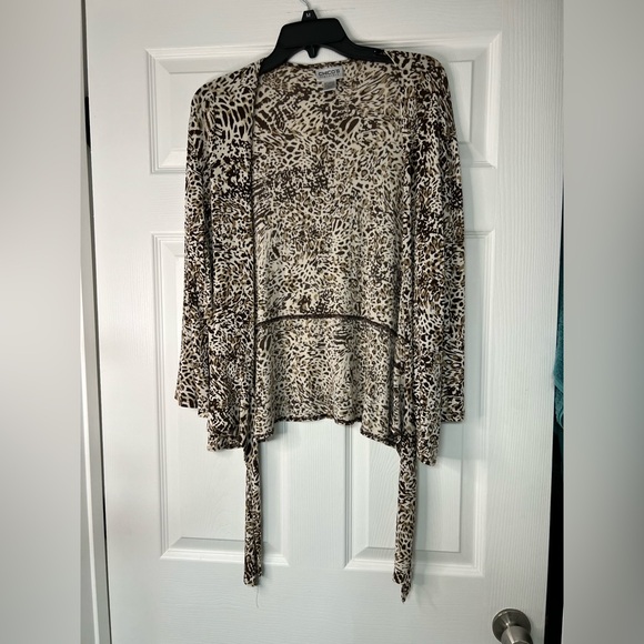 Chico's Brown and Cream Patterned Top - Picture 2 of 5